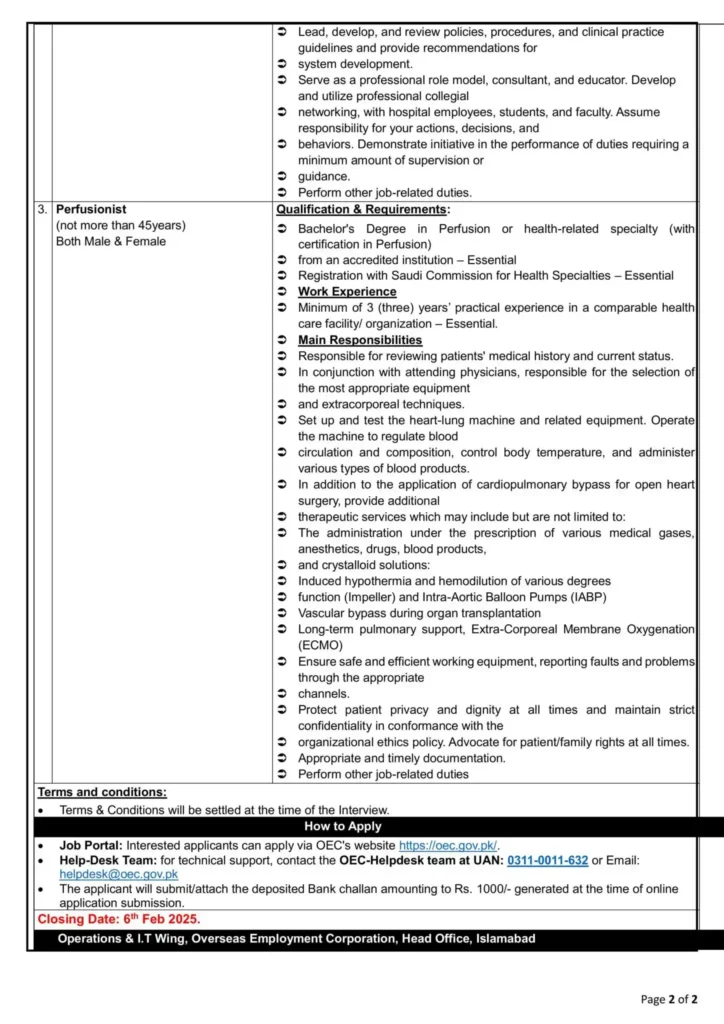 Required Staff Nurses Kingdom of Saudi Arabia 2025